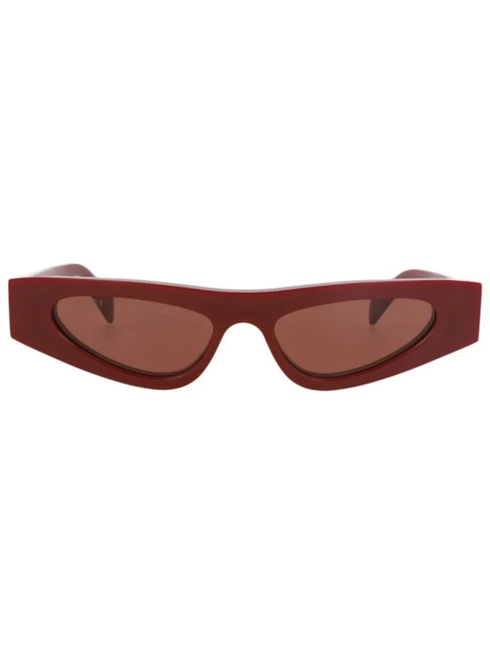 New Gucci Women's Sunglasses Cat Eye Recycled Acetate Frame Burgundy Burgundy